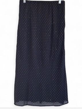 Ann Taylor Sparkly Black Maxi Skirt Size S